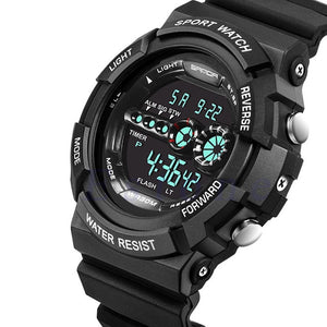 Men Sport Stainless Steel Digital Waterproof Watch